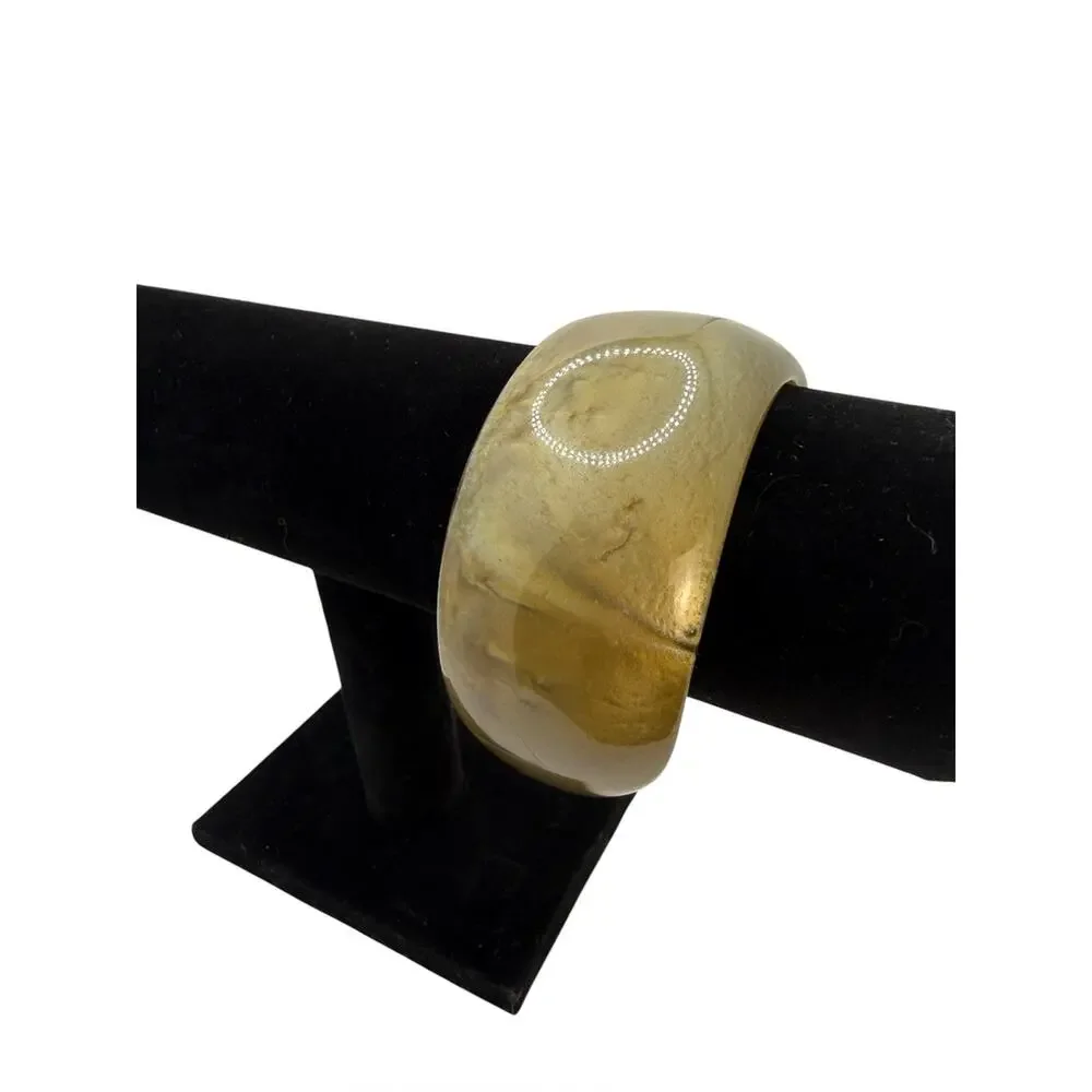 Chunky Gold Tone Bangle Bracelet